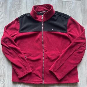 Tommy Hilfiger Red and Black Fleece Jacket